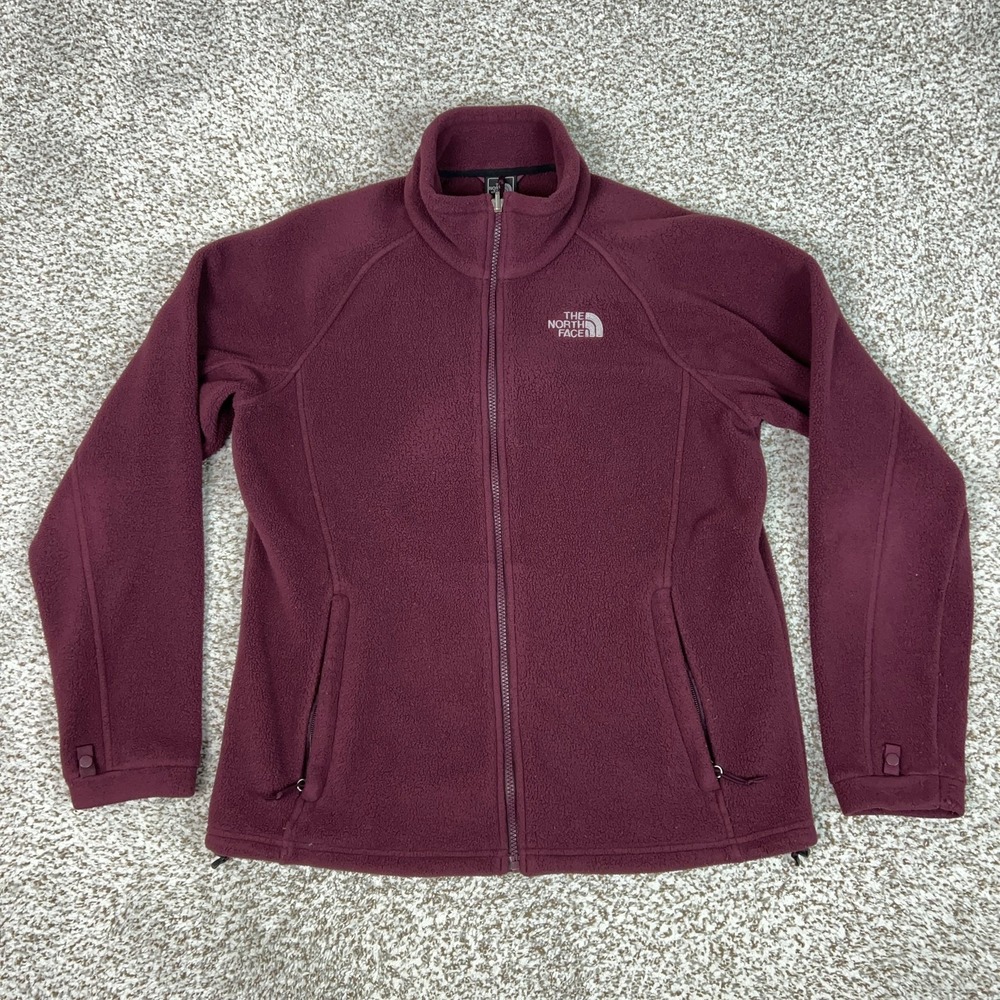 North Face Jacket Womens Large‎ Purple Fleece Full Zip Outdoor Hiking Warm Gorp